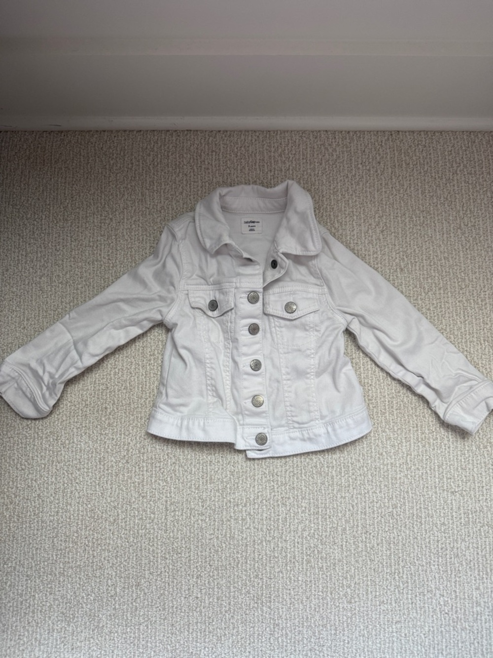 GAP White Women's Denim Jacket with Button Front
